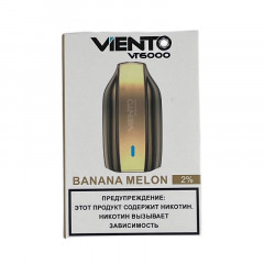Электронная сигарета Viento VT 6000 - Банан дыня (Banana Melon)